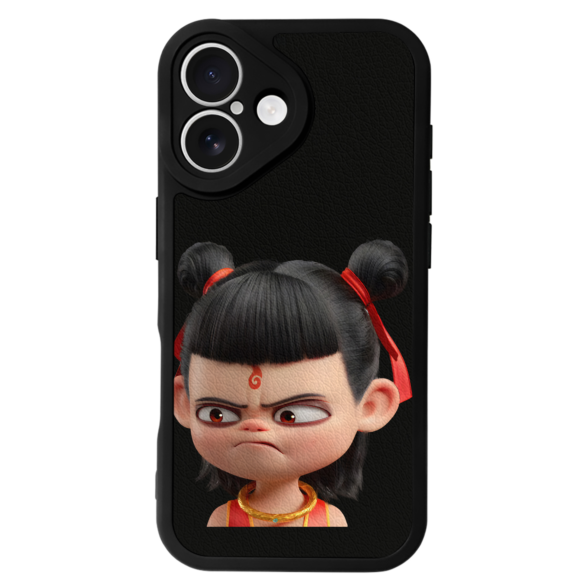 （画像用） Ne Zha 2 ナタ 魔童の大暴れ 【iPhone 16シリーズ対応】シリコンスマホケース（レザー調） 材質：シリコン